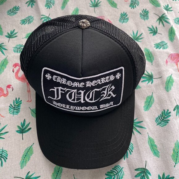 Crow Heart Ch Black Outdoor Trucker Hat - Picture 1 of 6